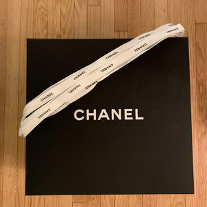 CHANEL empty box 18" x 19" x 10" with ribbon